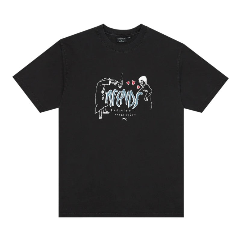 Afends Torched Retro Tee - Stone Black