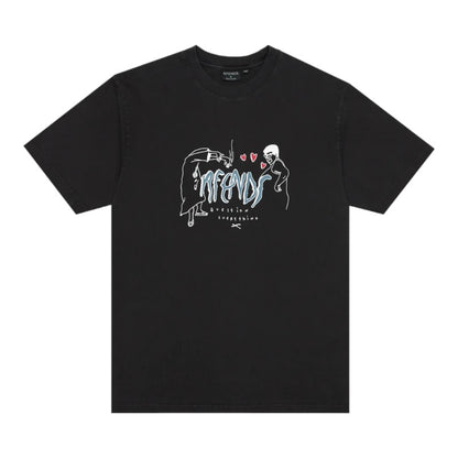 Afends Torched Retro Tee - Stone Black