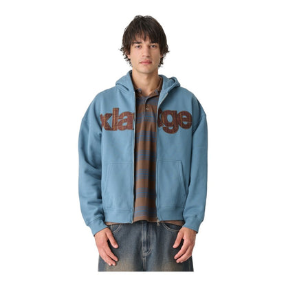 Xlarge Eli Plaid Gorilla Fit Zip Hood - Blue Mirage