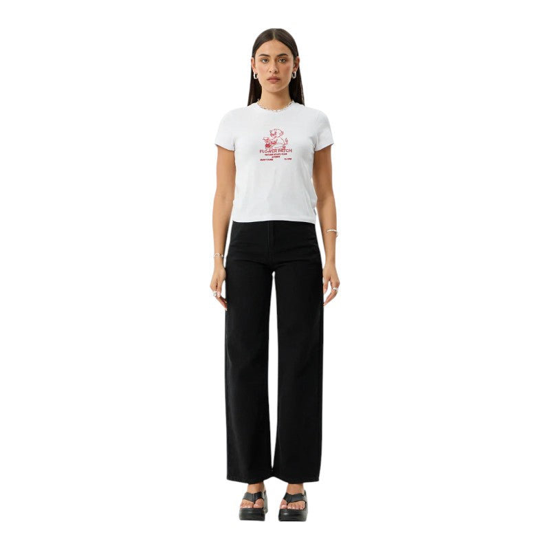Afends Flower Patch Baby Tee - White