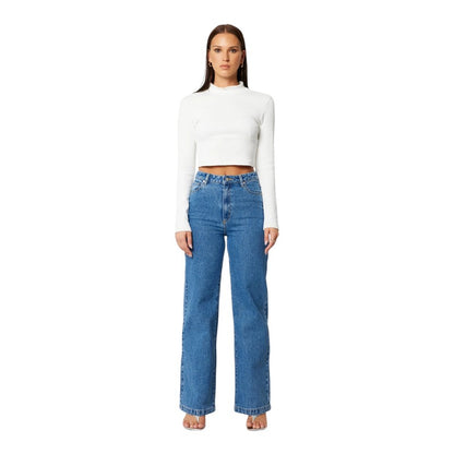 Abrand 94 Wide Eva Denim Jean - Organic Mid Blue