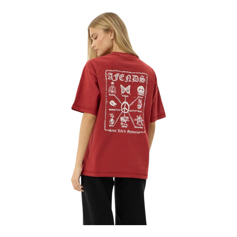 Afends Spiritual Heavyweight Boxy Tee - Vintage Ketchup