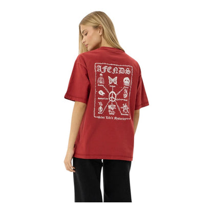 Afends Spiritual Heavyweight Boxy Tee - Vintage Ketchup