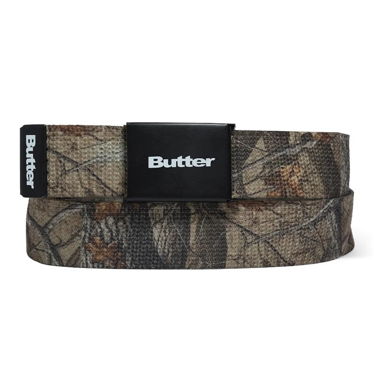 Butter Logo Woven Belt - Forest Camo