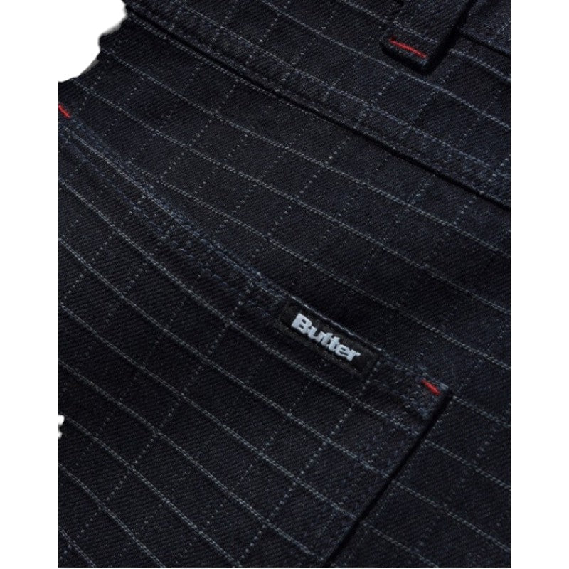 Butter Big Grid Denim Shots - Overdyed Black