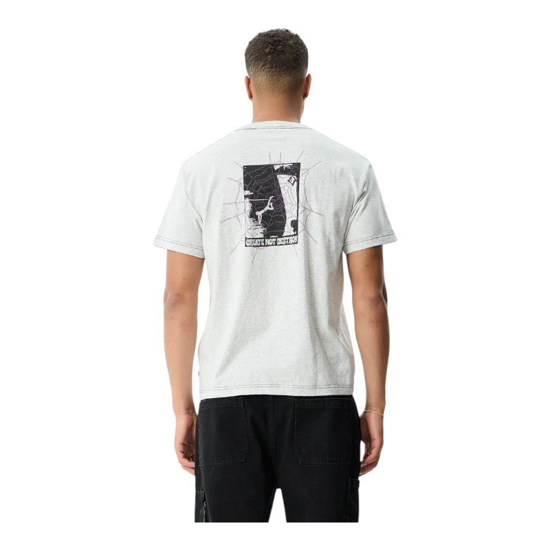 Afends Tangled Boxy Tee - Grey Marle