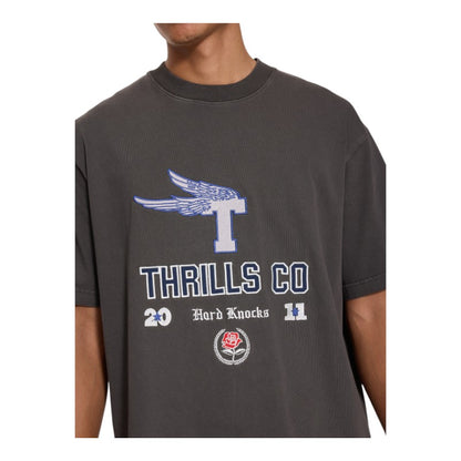 Thrills Hard Knocks Oversize Box Crop Tee - Dark Merch Black
