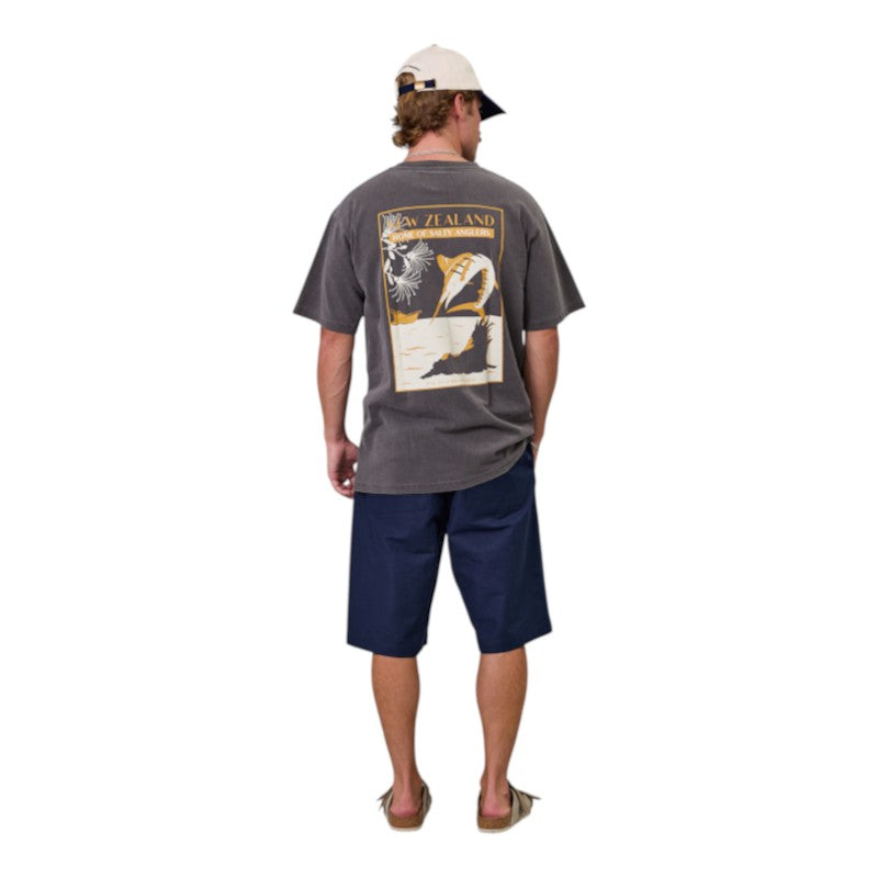J.A.F Salty Anglers Sea Tee - Aged Black