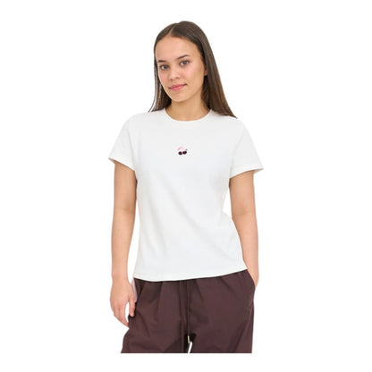 Huffer Slim Rib Tee/Cherry - Chalk