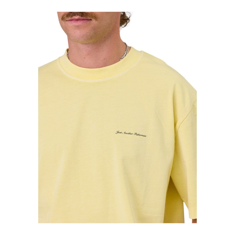 J.A.F Script Heavy Shore Tee - Dawn Yellow