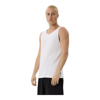 Afends Paramount Rib Singlet - White