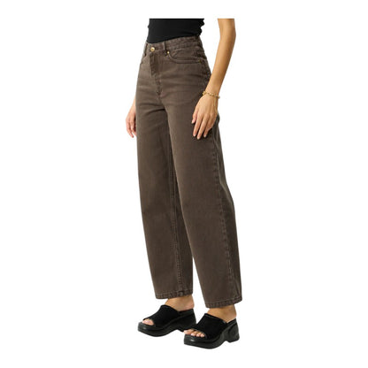 Afends Bella Wide Leg Jeans - Washed Coffee