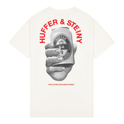 Huffer X Steinglager Handy Block Tee 220 - Chalk