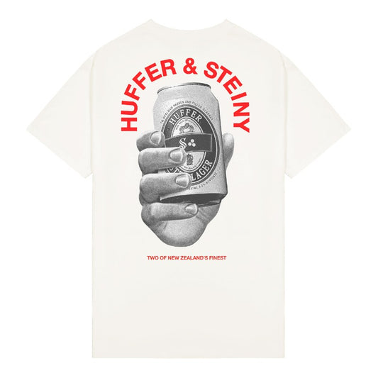 Huffer X Steinglager Handy Block Tee 220 - Chalk