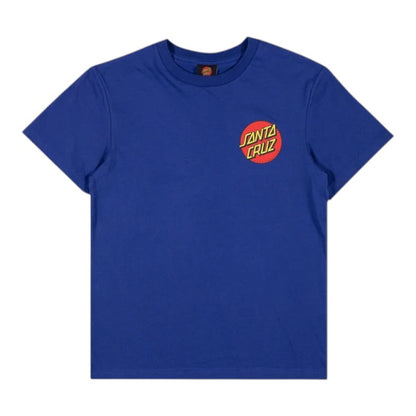 Santa Cruz Youth Classic Dot Chest Tee - Dark Blue