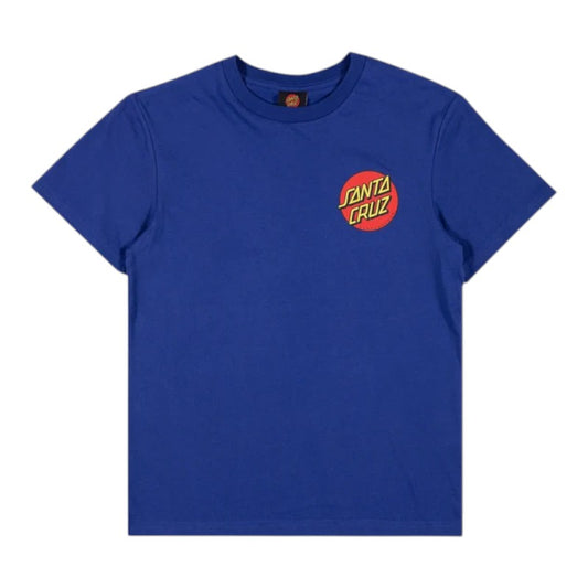 Santa Cruz Youth Classic Dot Chest Tee - Dark Blue