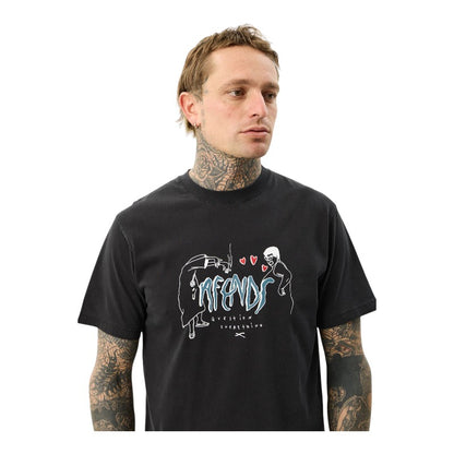 Afends Torched Retro Tee - Stone Black