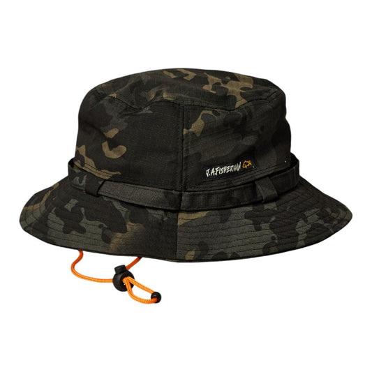 J.A.F Fisherman Wide Brim - Black Camo