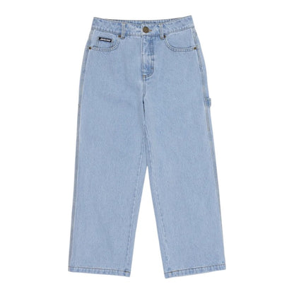 Santa Cruz Youth Classic Dot Carpenter Baggy Jeans - Light Washed Indigo