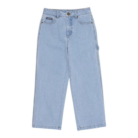 Santa Cruz Youth Classic Dot Carpenter Baggy Jeans - Light Washed Indigo