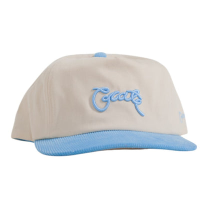 Crate Scripted Cord Snapback - Tofu/Light Blue