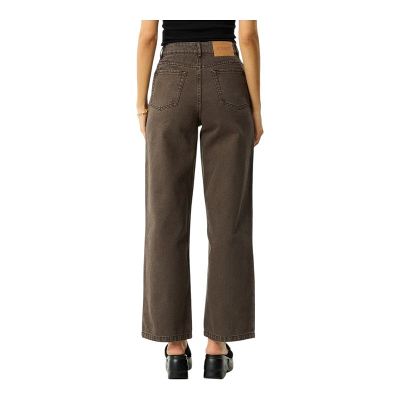 Afends Bella Wide Leg Jeans - Washed Coffee
