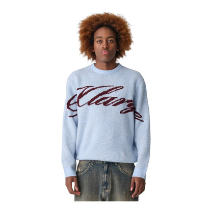 Xlarge Script Knit Sweater - Dusty Ice