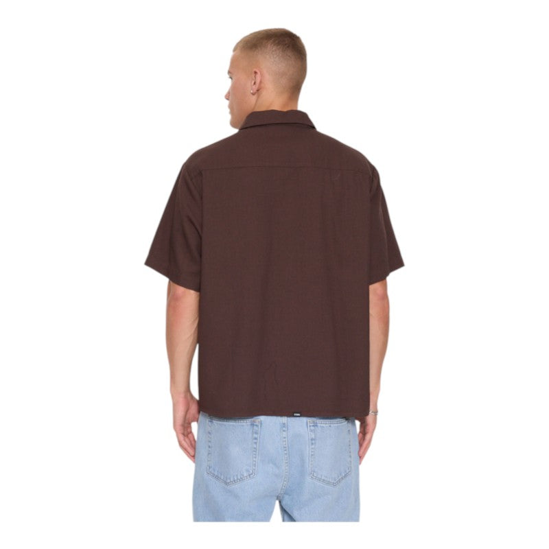 Thrills Seen & Heard Cropped Work Shirt - Postal Brown