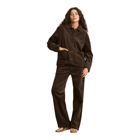 Rhythm Luca Cord Shacket - Chocolate