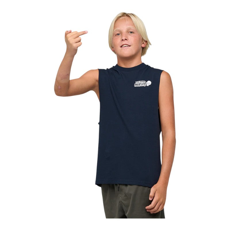 Mad Hueys Youth Frothing For More Muscle - Navy