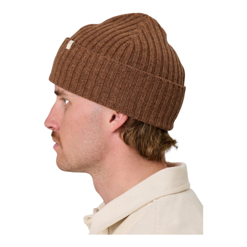 J.A.F Merino Skipper Beanie - Timber