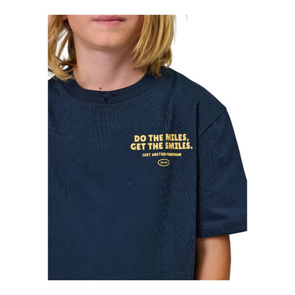J.A.F Mini Youth Do The Miles Tee - Navy