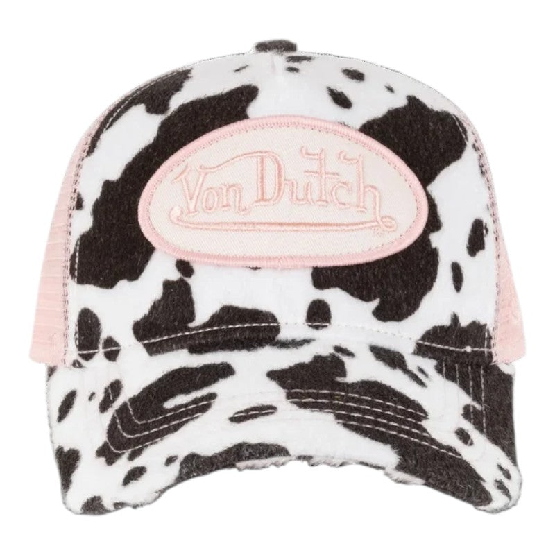 Von Dutch Animal Print Trucker - Baby Pink
