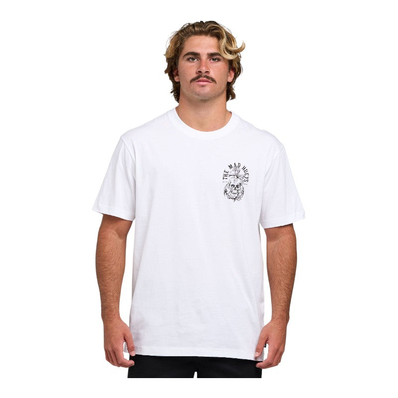 Mad Hueys Rope Skull Anchor Tee - White