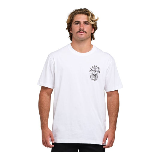 Mad Hueys Rope Skull Anchor Tee - White