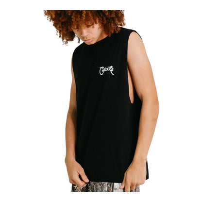 Crate Legends Scripted Muscle Singlet - Black