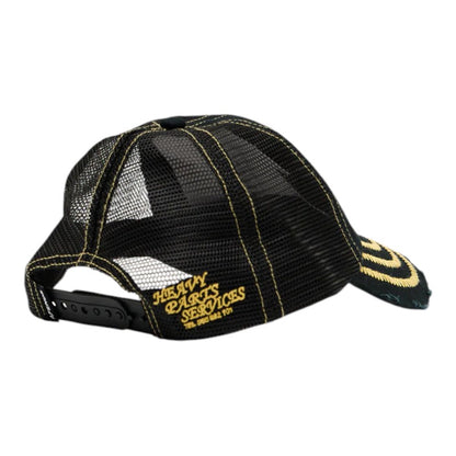 Afends Heavy Parts Six Panel Mesh Cap - Stone Black