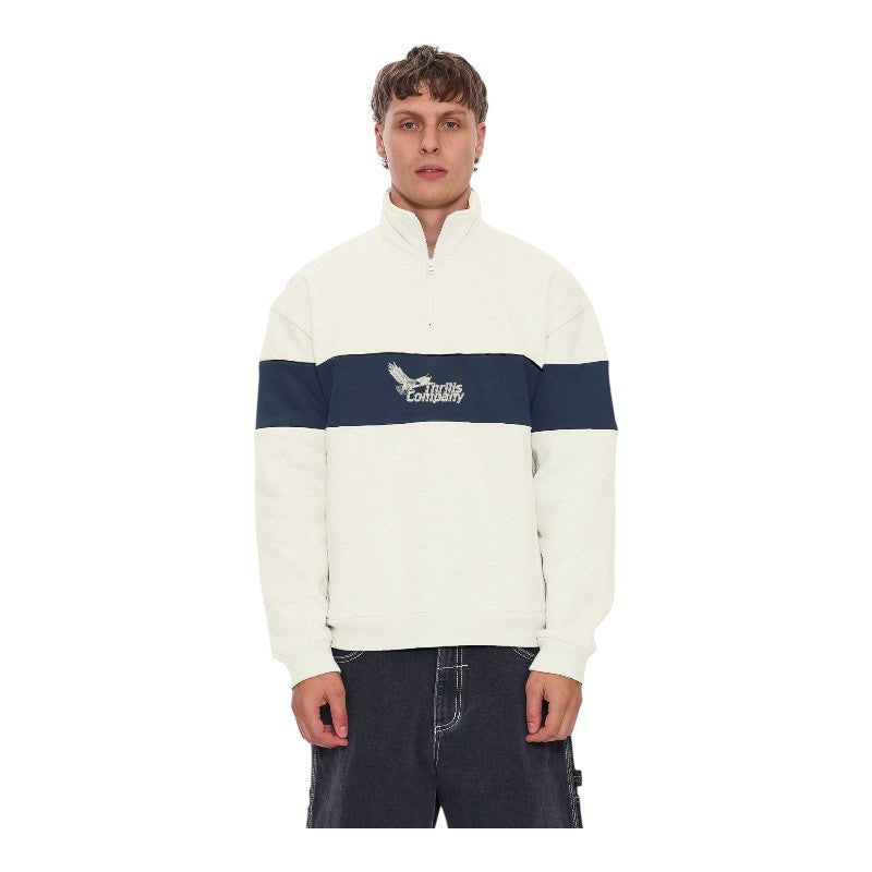Thrills Between Chaos & Calm Quarter Zip Fleece - Oatmeal