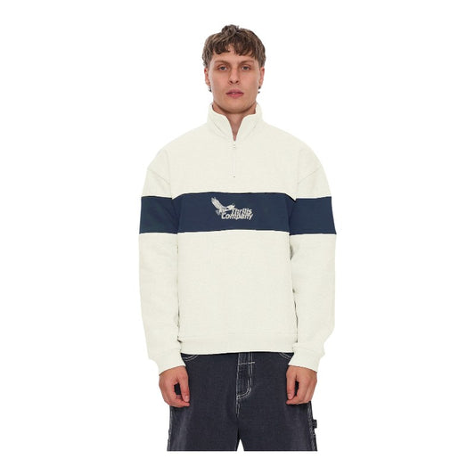 Thrills Between Chaos & Calm Quarter Zip Fleece - Oatmeal