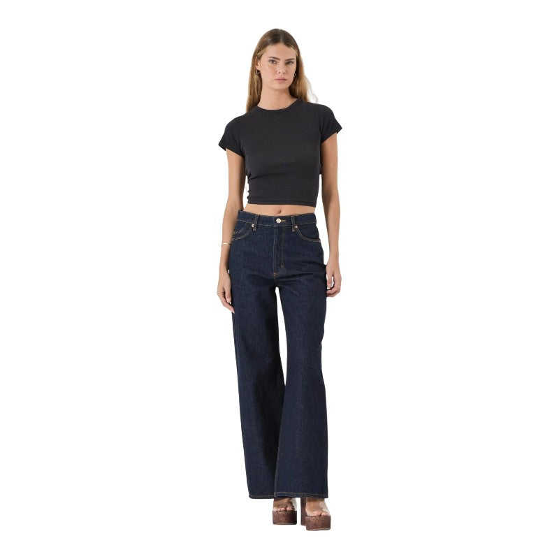 Rollas Relaxed Sailor Long Denim - Dark Rinse