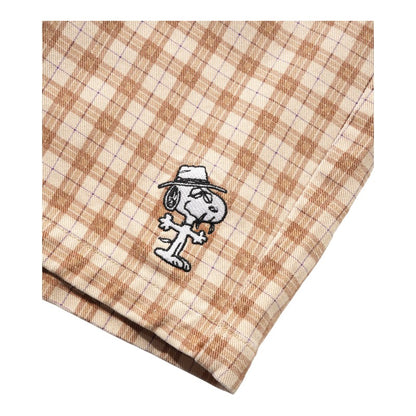 Butter X Peanuts Spike Work Shorts - Sandstone Plaid