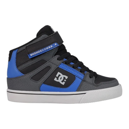 DC Youth Pure Hi Top EV - Grey/Black/Blue