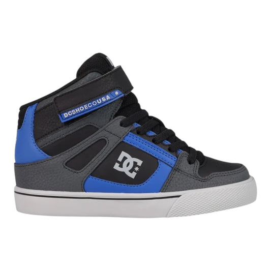 DC Youth Pure Hi Top EV - Grey/Black/Blue