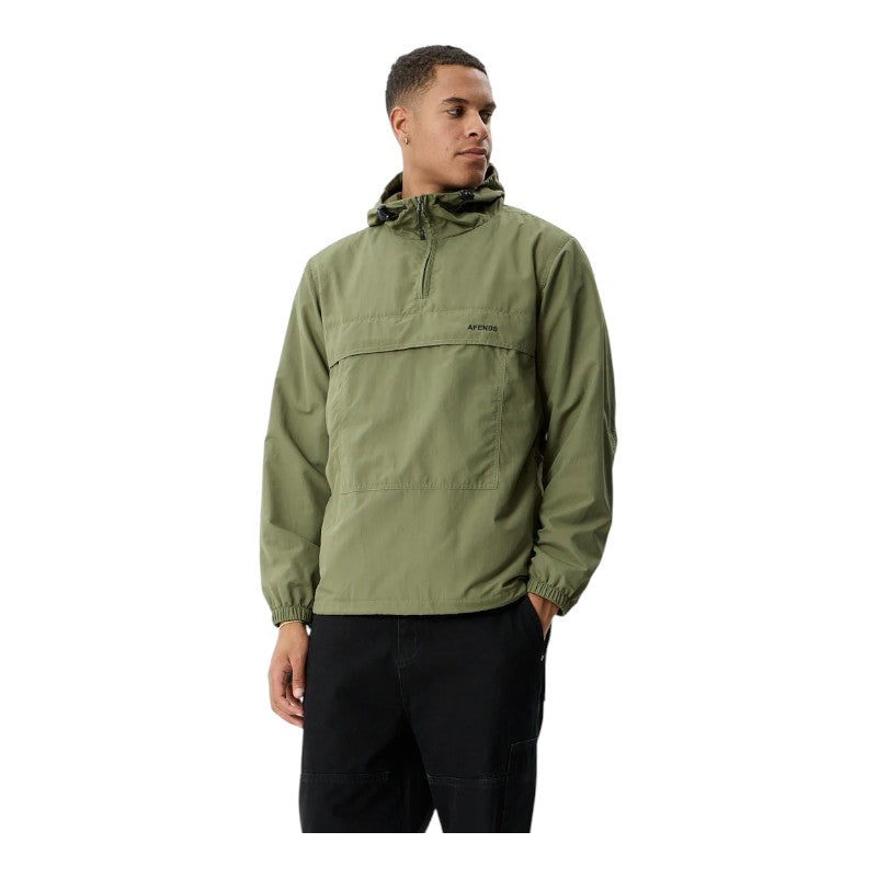 Afends System Recycled Spray Anorak Jacket - Military