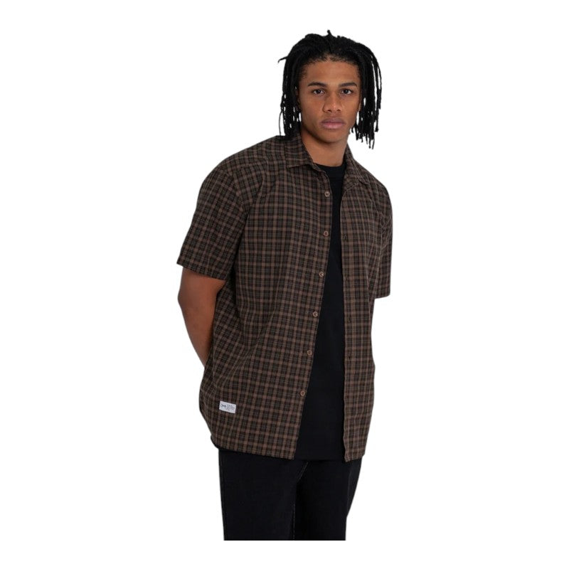 Crate x Popeye Plaid S/S Shirt - Brown/White