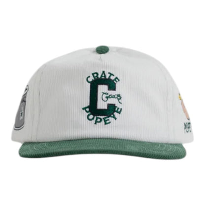 Crate X Popeye Cord Snapback - White