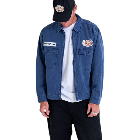 Brixton Goodyear Trademark LW Jacket - Washed Navy