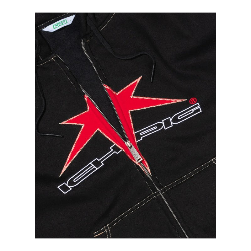 ICHPIG Allstar Zip Up Hood - Black