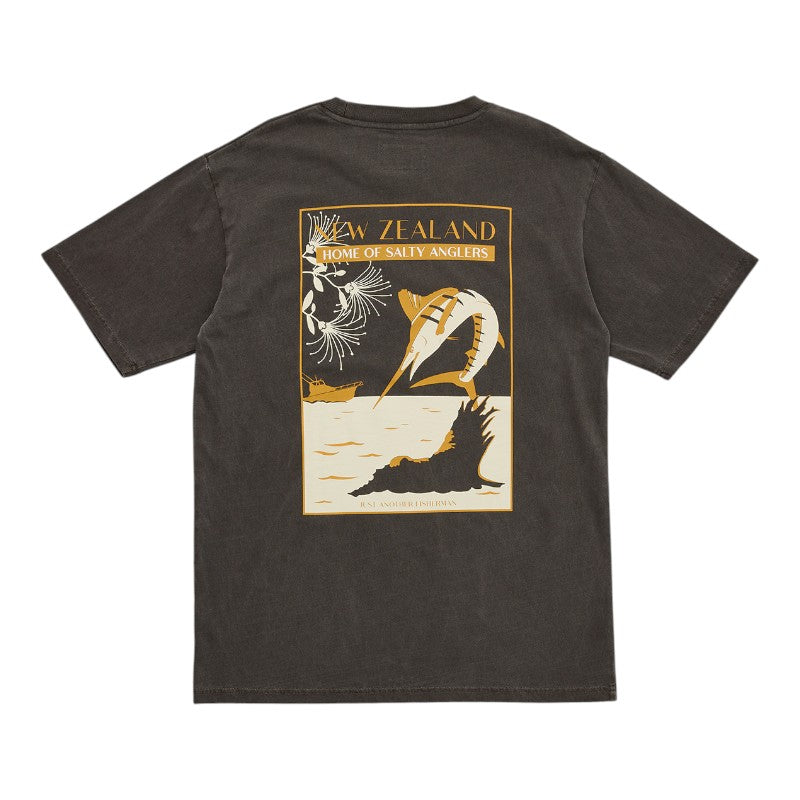 J.A.F Salty Anglers Sea Tee - Aged Black