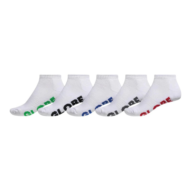 Globe Stealth Ankle Socks 5 Pack - White
